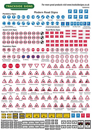 Road signs for model railways - for,