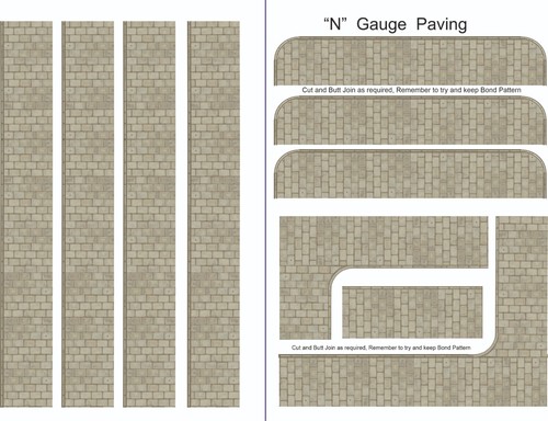 Gauge paving of - 1m, 0.5